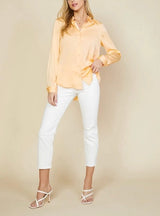 SATIN CLASSIC BLOUSE CANTALOUPE