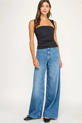 Connie Contour Ruched Square Neck Top