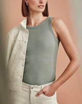 Bailey Rib High Neck Tank