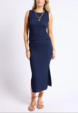 Dylan Popcorn Midi Skirt