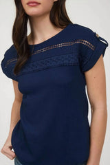 Arlyne Crinkle Knit Blouse
