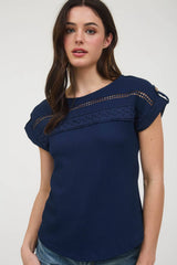 Arlyne Crinkle Knit Blouse