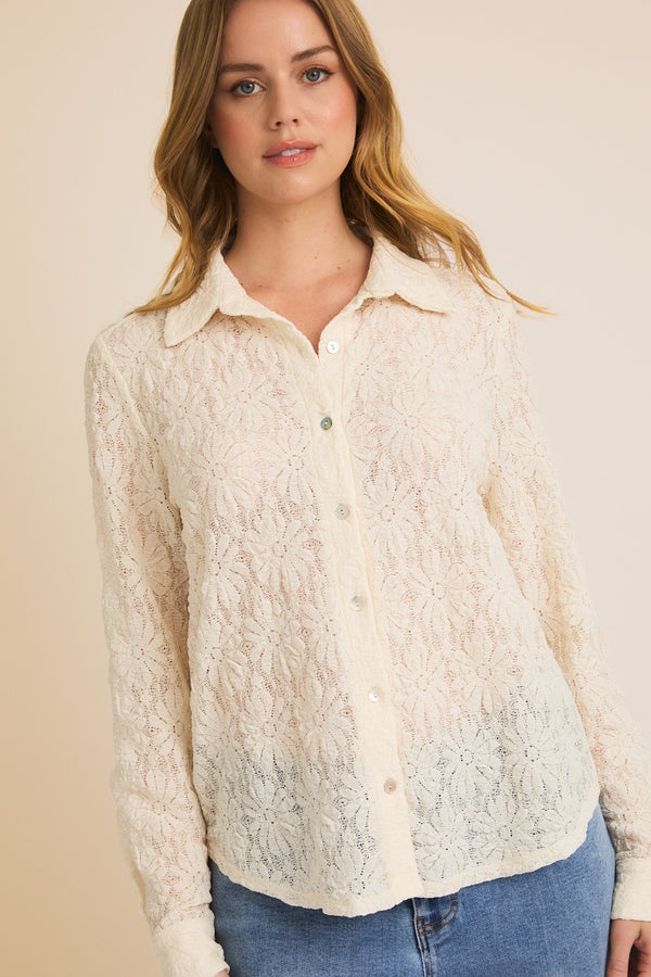 Alice Lace Button Down