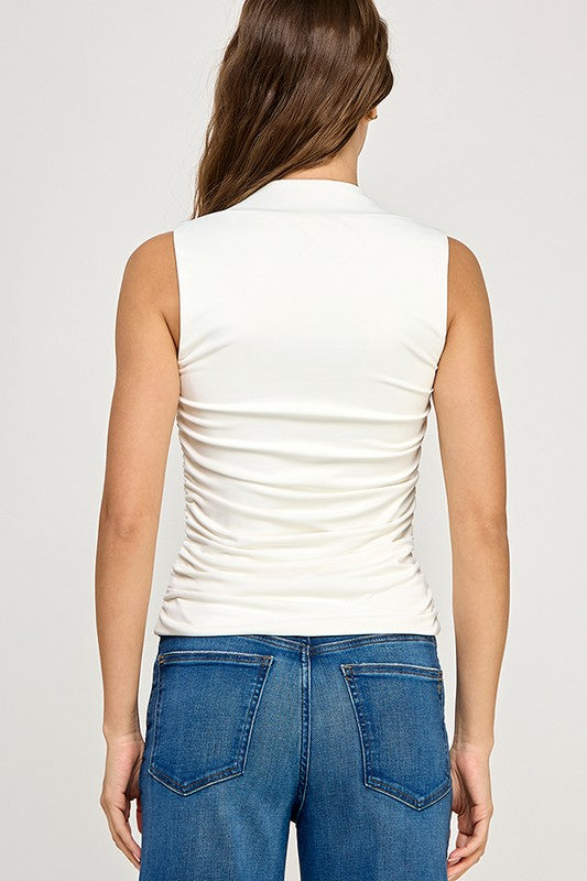 Connie Contour Ruched Square Neck Top