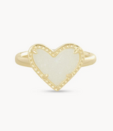 Ari Heart Gold Band Ring  7