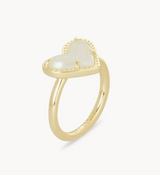 Ari Heart Gold Band Ring  7