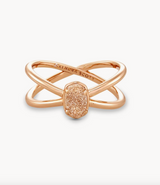 EMILIE  RSG  DOUBLE BAND DRUSY RING 6