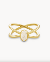 EMILIE  RSG  DOUBLE BAND DRUSY RING 6