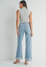 JBD Cuffed Palazzo Jeans