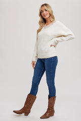 Quinn Lace V-Neck Sweater