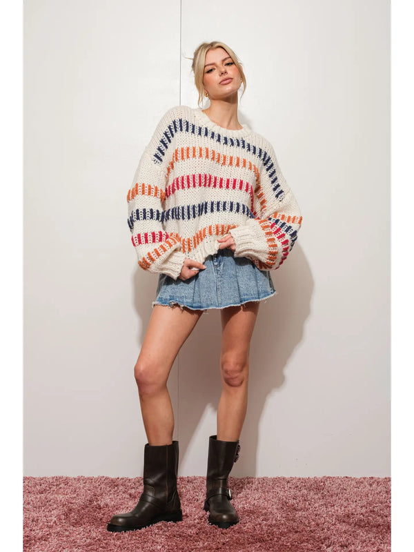 Sofie Stripped Knit Sweater