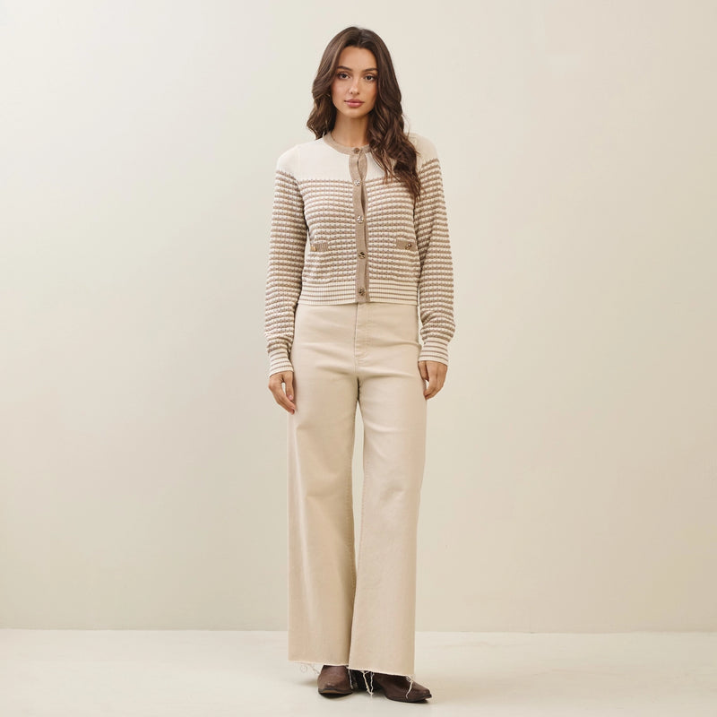 Mila Metallic Stripped Sweater