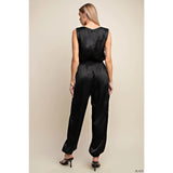 Asra Sleeveless Cargo Jumpsuit