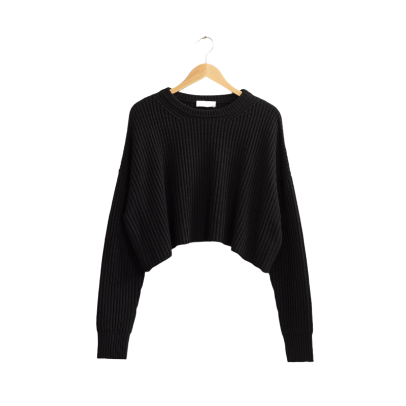 CLAIRE  CROPPED KNIT SWEATER