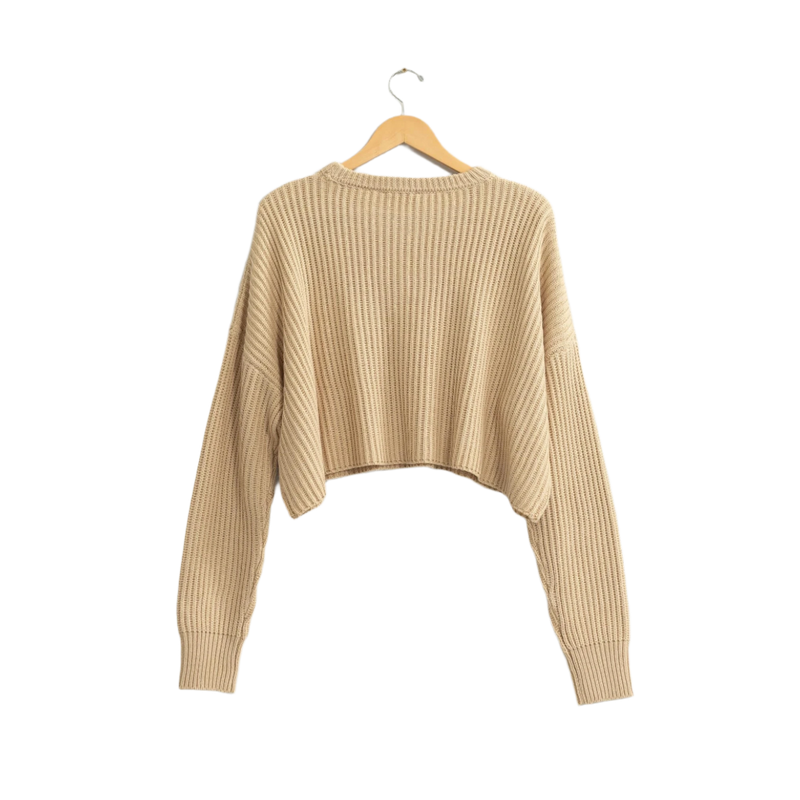 CLAIRE  CROPPED KNIT SWEATER