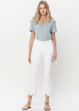 VINTAGE CROPPED FLARE JEANS - High Rise