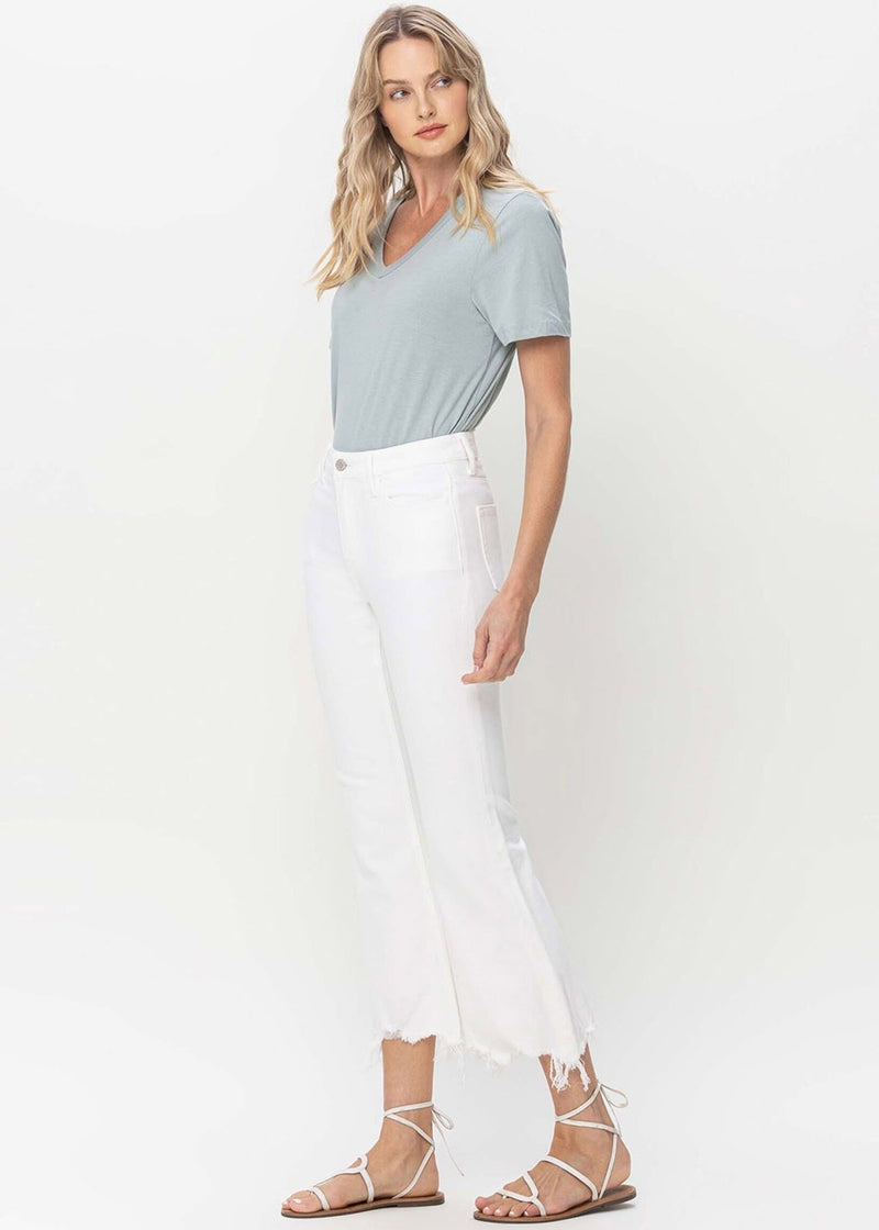 VINTAGE CROPPED FLARE JEANS - High Rise