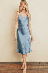 Alana Satin Midi Dress