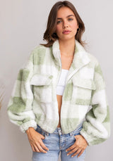 Plaid Fleece Jacket