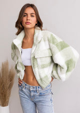 Plaid Fleece Jacket