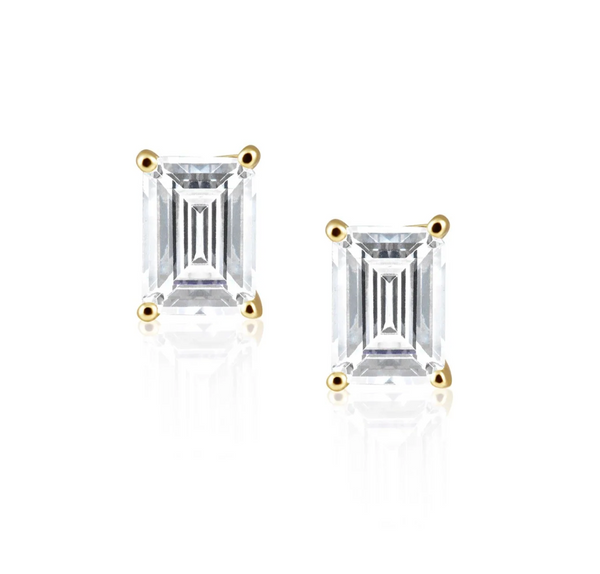 Sahira Katie Emerald Cut Stud