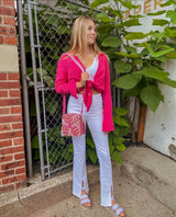 FUCHSIA GAUZED SHIRT